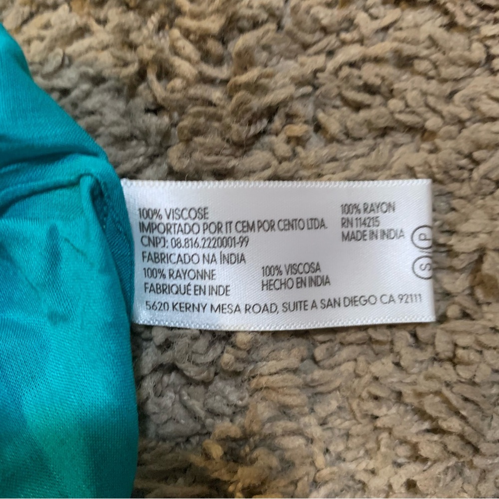 NWT VIX Paula Hermanny Sara Caftan Coverup Dress Small Tahiti Blue Teal - Picture 13 of 14